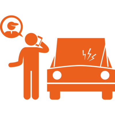 car problem call png red image