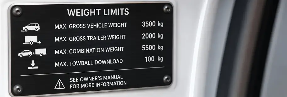 car towing capacity weight label